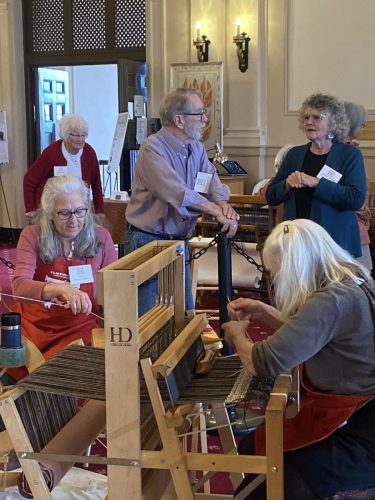 Fleece to shawl team from Elmendorph Handspinners Guild